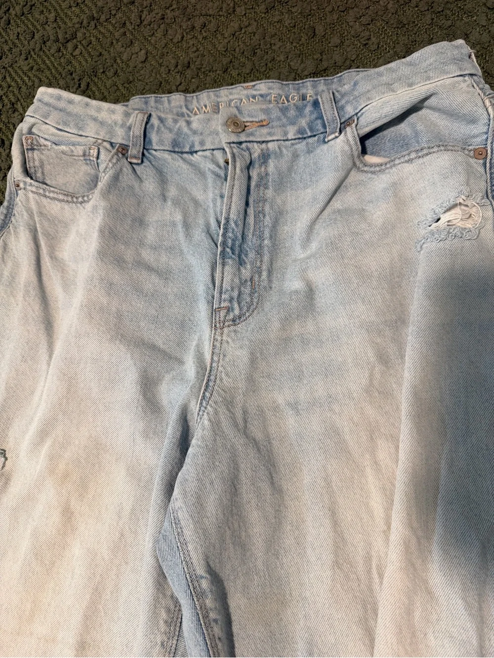 Light Wash Frayed Hem Women’s Extra Long Jeans